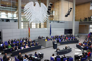 Extraordinary session of the outgoing lower house of parliament, the Bundestag, in Berlin