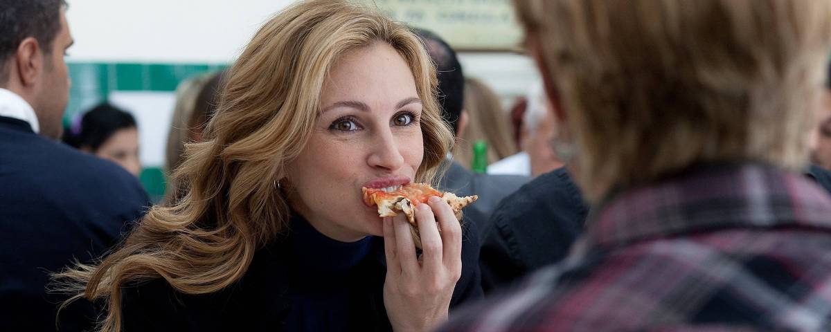 Cinema: a atriz Julia Roberts come pizza em cena do filme 