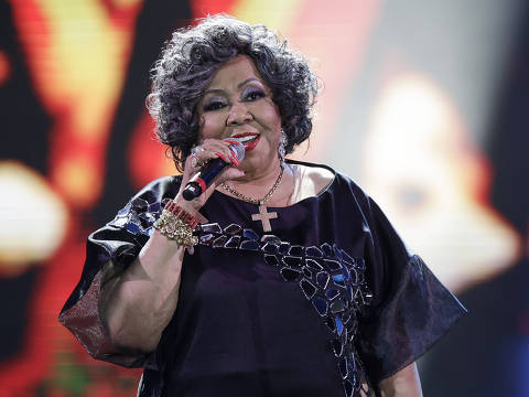 RIO DE JANEIRO, RJ, BRASIL, 21-09-2024: Show para sempre Samba, com Zeca Pagodinho, Alcione, Diogo Nogueira, Jorge Aragão, Maria Rita e Xande de Pilares, no palco Sunset, durante o terceiro dia do segundo final de semana do festival Rock in Rio, no Parque Olímpido, na zona oeste do Rio de Janeiro. (Foto: Eduardo Anizelli/Folhapress, ILUSTRADA)