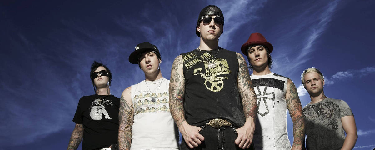 Os integrantes da banda Avenged Sevenfold