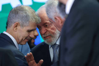 Brazil's President Luiz Inacio Lula da Silva holds a meeting to announce the submission of a bill to expand income tax exemptions to the National Congress
