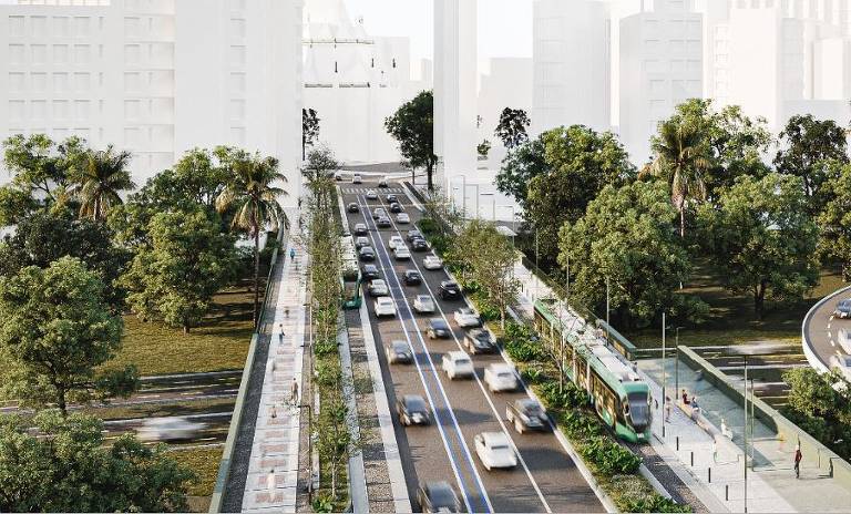 A estimativa é que 11 mil carros deixem de circular diariamente pelo centro com o novo transporte público