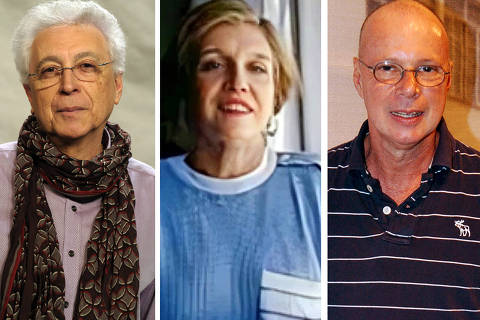 Da esq. para dir.: Aguinaldo Silva, Leonor Bassères e Gilberto Braga