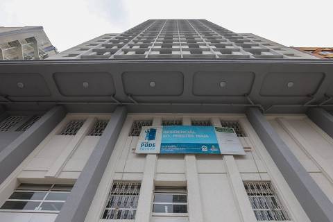 Fachada do Edifício Prestes Maia, requalificado pelo Programa Pode Entrar