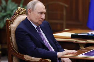 Russian President Putin attends a meeting in Moscow