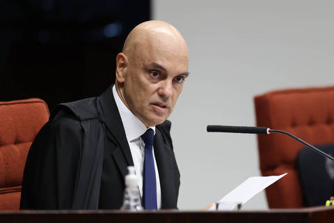 BRASILIA,DF, 26-3-2025: Alexandre de Moraes durante segundo dia de sessão da primeira Turma do STF que jjulga Bolsonaro e mais 7 na trama golpista. (Foto: Reprodução/TV Justiça) DIREITOS RESERVADOS. NÃO PUBLICAR SEM AUTORIZAÇÃO DO DETENTOR DOS DIREITOS AUTORAIS E DE IMAGEM
