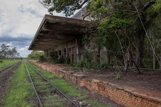 Estação da cidade de Lins, rota do Trem da Morte