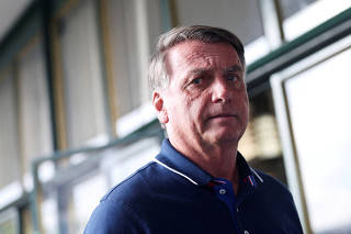 FILE PHOTO: Former Brazilian President Jair Bolsonaro arrives at Congonhas airport in Sao Paulo