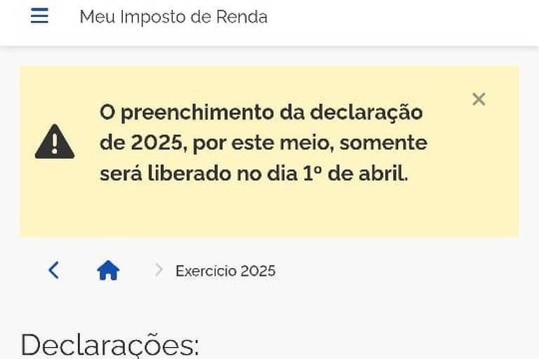 Erro ao tentar acessar o programa para fazer a declaração do Imposto de Renda no celular