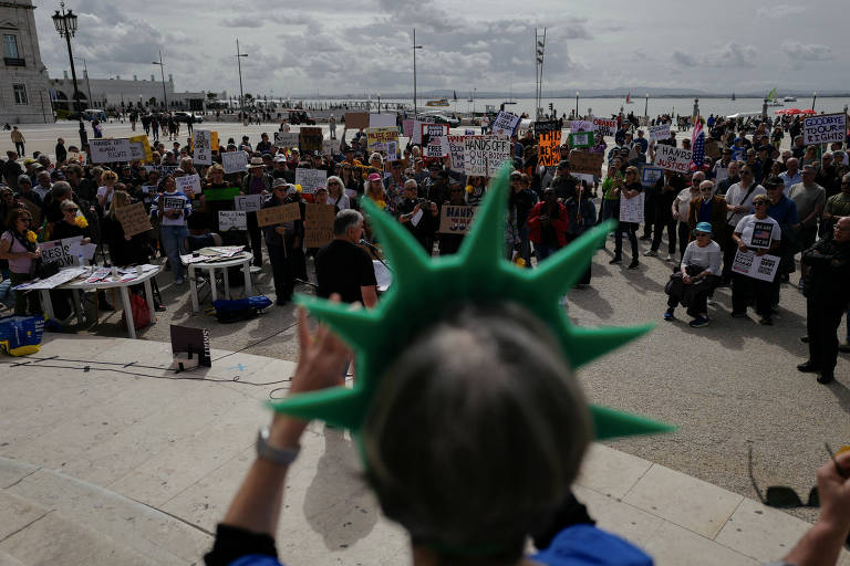 Manifestação contra Trump em Lisboa, Portugal
