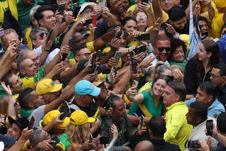 Demonstration against former Brazilian President Jair Bolsonaro's judicial process in Sao Paolo