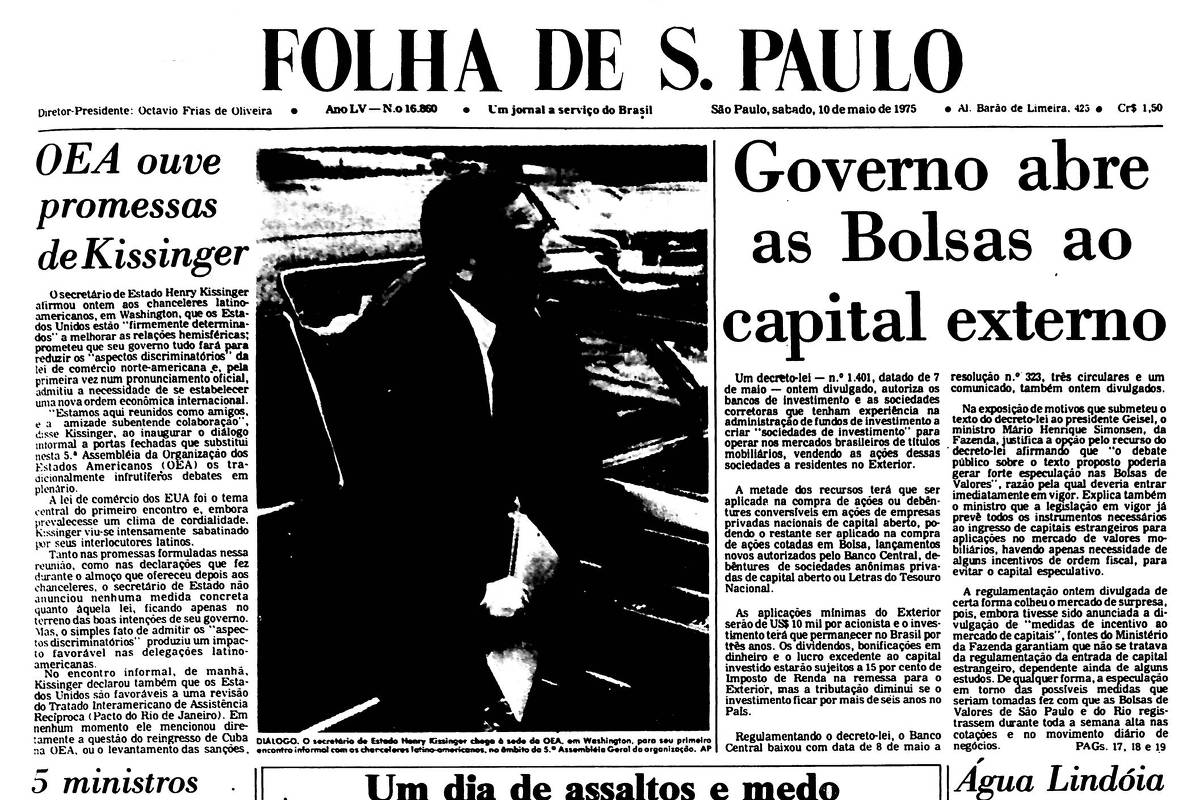1975: Brasil abre mercados de ações aos investimentos estrangeiros