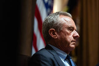 Health Secretary Robert F. Kennedy Jr. made his pledge to discover the reason for the increasing rates of autism during a cabinet meeting at the White House on Thursday, April 10, 2025. (Eric Lee/The New York Times)