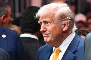 President Trump Attends UFC Title Fight