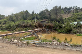 A mine for heavy rare earth metals on the outskirts of Longnan, China, April 11, 2025. (Keith Bradsher/The New York Times)