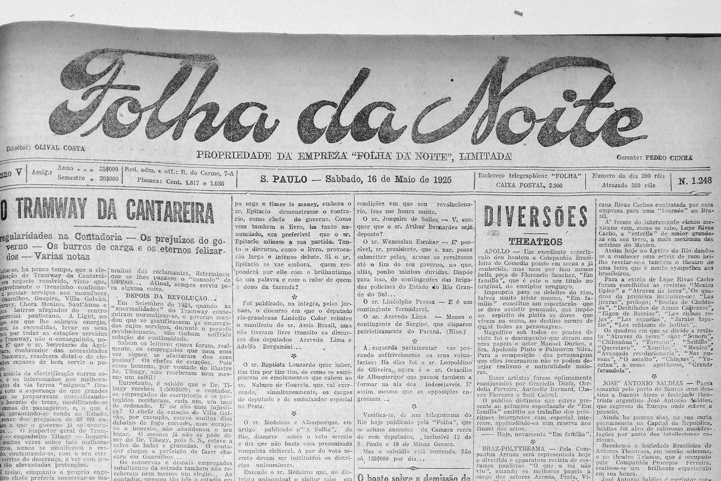 1925: Plateia é instigada a pensar em peça de dramaturgo uruguaio