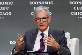 Fed Chair Jerome Powell speaks at the Economic Club of Chicago