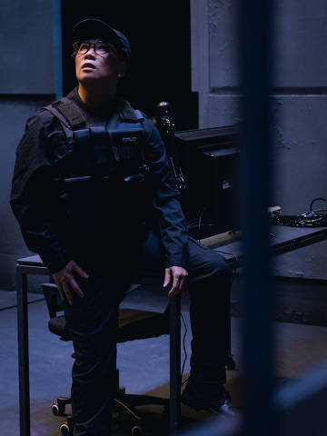 Cena de montagem da ópera 'Fidelio', de Beethoven, no Theatro São Pedro