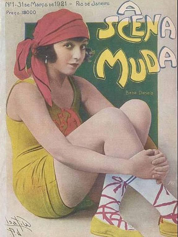 Capa da primeira edição da revista 'A Scena Muda', de março de 1921