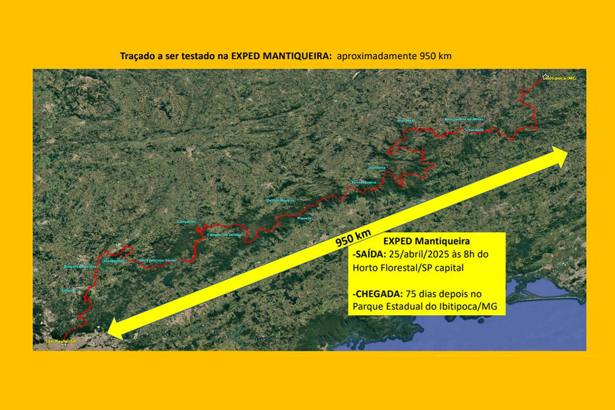 Trilha Transmantiqueira, uma caminhada de 950 quilômetros