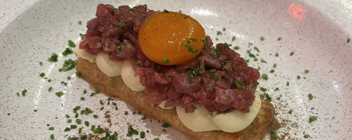 Carne cruda do restaurante Borgo Mooca