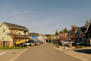 Homes in Chilliwack, British Columbia, Canada, April 15, 2025. (Alana Paterson/The New York Times)