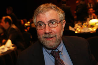 Paul Krugman no hotel Unique para almoÃ§o de revista