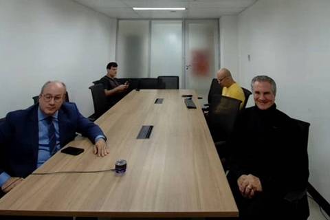 Fernando Collor, ex-senador e ex-presidente da República, durante audiência de custódia, nesta sexta-feira (25)
