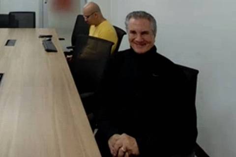 Fernando Collor, ex-senador e ex-presidente da República, durante audiência de custódia, nesta sexta-feira (25)
