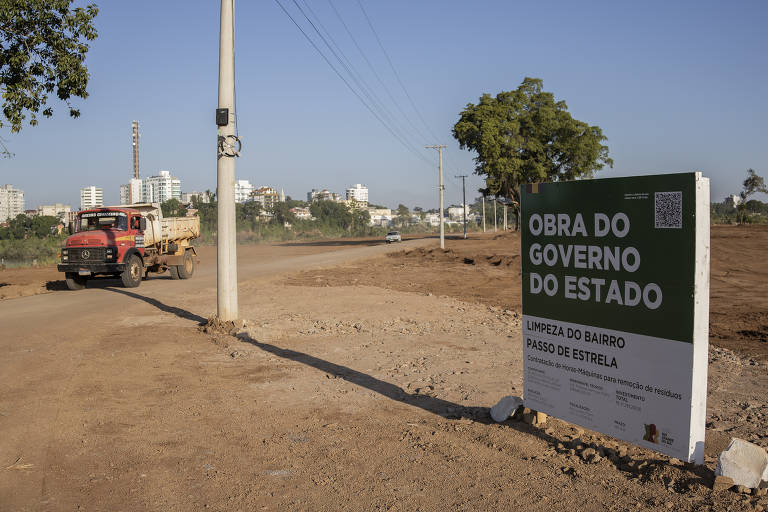 Bairro Passo de Estrela, na cidade de Cruzeiro do Sul (RS), também foi devastado pelo rio Taquari e vai virar parque; projeto é similar ao que Arroio do Meio prevê para Navegantes