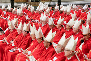 FILE PHOTO: Mass to mourn Pope Francis held at St. Peter's Basilica