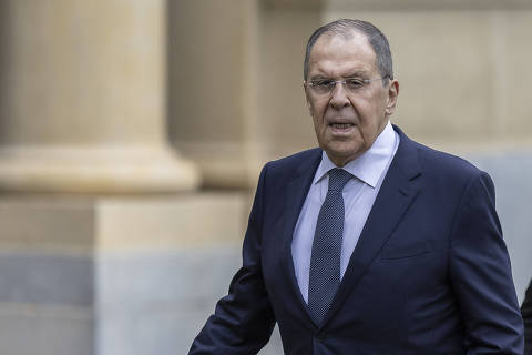 RIO DE JANEIRO, RJ, BRASIL, 29-04-2025: O chanceler da Russia, Sergey Lavrov, chega para o segundo dia do encontro de países membros do Brics, no palácio do Itamaraty, no centro do Rio de Janeiro. (Foto: Eduardo Anizelli/ Folhapress, MUNDO)