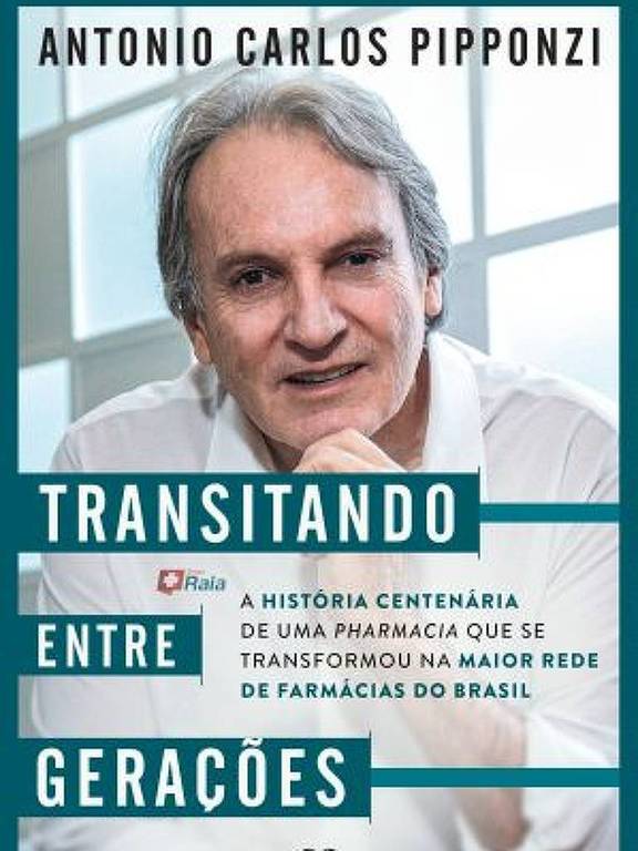 A imagem mostra a capa do livro 'Transitando entre Gerações' de Antonio Carlos Pipponzi. O autor aparece em uma foto, sorrindo, com cabelo grisalho e vestindo uma camisa clara. O título do livro está em destaque na parte inferior, com a frase 'A história dos pais e suas relações com os filhos na formação do Brasil' logo abaixo. O fundo é claro, e o design é simples e moderno.