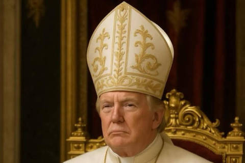 Donald Trump em imagem vestido de papa