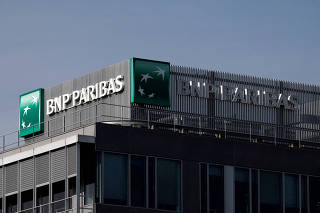 FILE PHOTO: FILE PHOTO: Logo of BNP Paribas on a bank building in Rueil-Malmaison