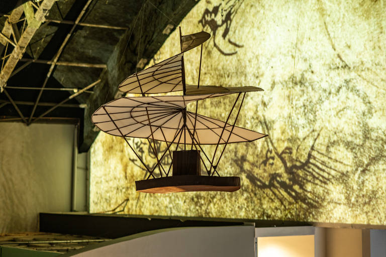Veja a nova exposição sobre Leonardo da Vinci no Visualfarm Gymnasium, no centro de São Paulo