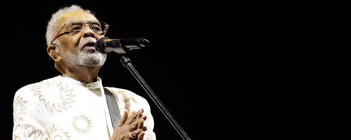 SÃO PAULO, SP, BRASIL - 11.04.2024 - Show de Gilberto Gil na turnê Tempo Rei no Allianz Parque. O evento marca a despedida dos palcos do cantor e compositor (foto: Rubens Cavallari/Folhapress - Ilustrada) *** EXCLUSIVO***