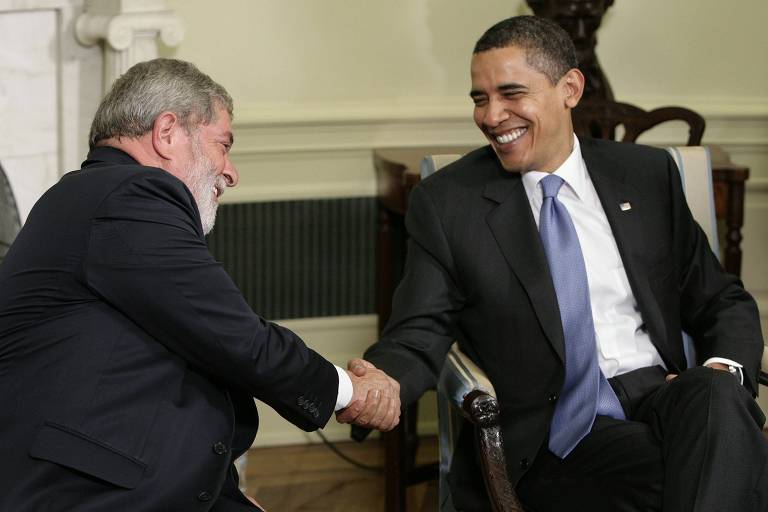 Lula e Barack Obama, durante encontro realizado na Casa Branca, em Washington, EUA