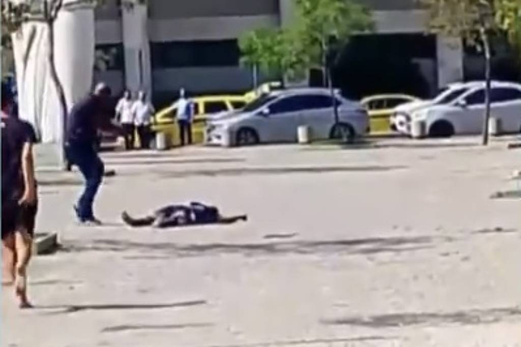 Homem com foice é baleado por policial militar em frente ao aeroporto Santos Dumont, no Rio