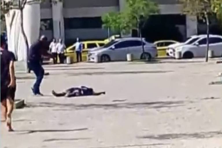 Homem com foice é baleado por policial militar em frente ao aeroporto Santos Dumont, no Rio