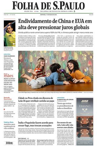 Capa da Edição Nacional da Folha