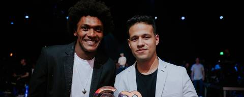 Vencedores do Dom Reality Jeconias Santos e Rodrigo Siqueira