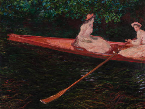 Quadro 'A canoa sobre o Epte' (1890), de Claude Monet 