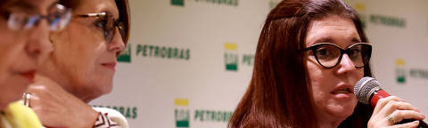 Brazilian state-run oil firm Petrobras CEO Magda Chambriard attends a press conference in Rio de Janeiro, Brazil February 27, 2025. REUTERS/Aline Massuca ORG XMIT: PPPBRA01