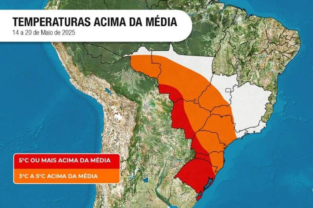 Veranico pode deixar temperaturas até 5°C acima da média em SP nos próximos dias