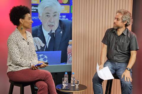 Priscila Camazano conversa com o repórter Luís Curro, autor do blog O Mundo É uma Bola