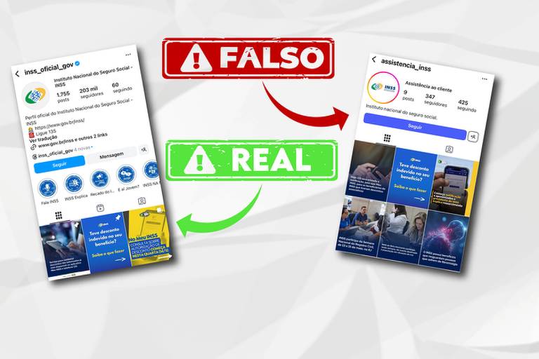 Golpistas criam perfil falso no Instagram e se passam pelo INSS