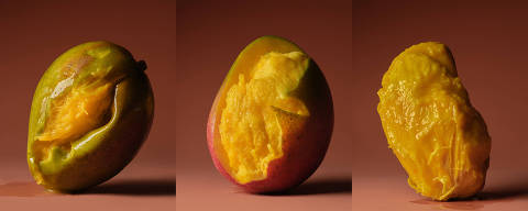 BC-WELL-MANGOES-ART-NYTSF ?  A peeled mango in New York on April 1, 2025. The luscious tropical fruit is packed with flavor ? and nutrients. (Suzanne Saroff/The New York Times) ? FOR USE ONLY WITH WELL STORY BC-WELL-MANGOES-ART-NYTSF  BY CAROLINE HOPKINS LEGASPI. ALL OTHER USE PROHIBITED. ORG XMIT: XNYTS