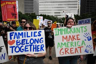 May Day demonstrations in various US cities.