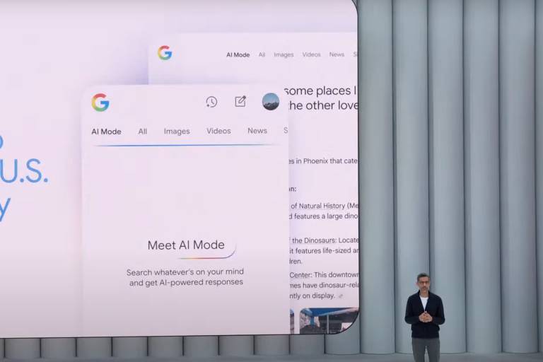 Google cria aba específica para busca com IA, em recurso com cara de ChatGPT